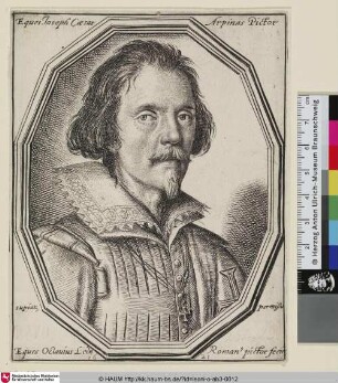 Eques Joseph Casar Arpinas Pictor [Joseph Cesare; Porträt des Giuseppe Cesare]