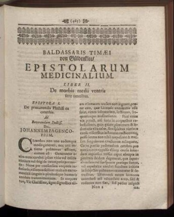 Liber II. De morbis medii ventris fere omnibus.