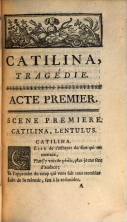 Catilina : Tragédie
