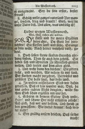 Lieder wegen Wassersnoth.