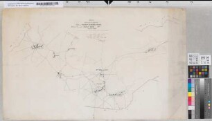 Straße von Blatzheim-Widdendorf nach Jackerath. Bl. 1-4 [Bgm. Buir, Esch, Pütz, Heppendorf]. Feb. 1856. J.P. Bellingrath, Geometer, Köln