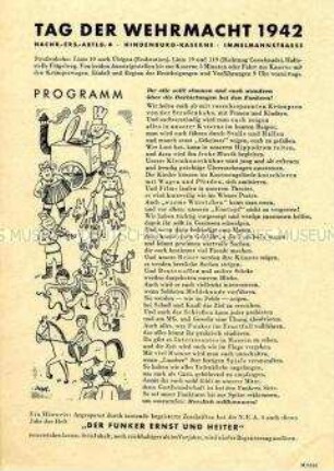 Programm zum "Tag der Wehrmacht" in der Hindenburg-Kaserne