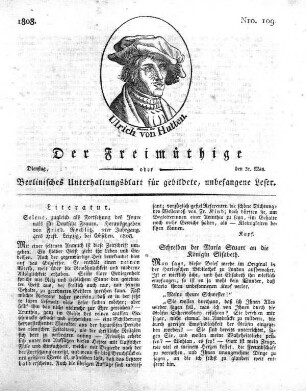 Nro. 109, Dienstag, den 31. May 1808