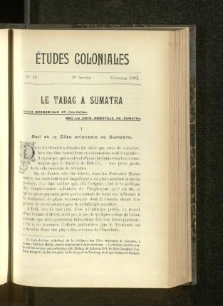 Le Tabac A Sumatra.