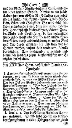 Am XXVII ten Sont. nach Trinit. Matth. 25.1