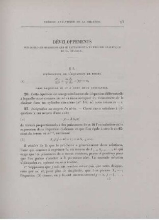 Développements à la Théorie Analytique. Électrostatique.
