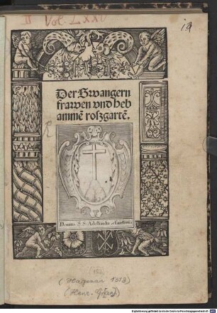 Der Swangern frawen vnd hebamme[n] roszgarte[n]