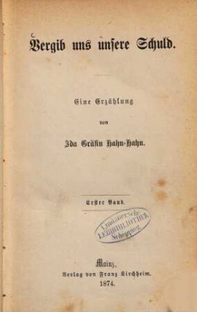 Vergib uns unsere Schuld : eine Erzählung, 1