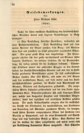 Reisebemerkungen. ... (Schluß.)