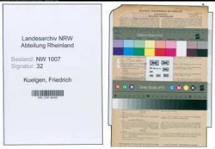 Entnazifizierung Friedrich Kuelgen , geb. 06.01.1904 (Arbeiter)