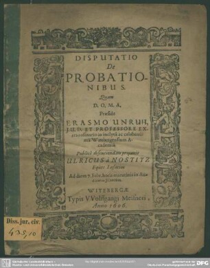 Disputatio de probationibus