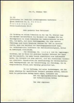 W. Schaefer an K. Bittel