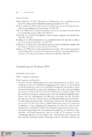 Gesamtsitzung am 26. Januar 2013