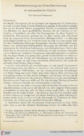 17: Selbstbestimmung und Fremdbestimmung : ein motivgeschichtlicher Überblick