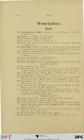 West-Indien (Nr. 2287-2588)
