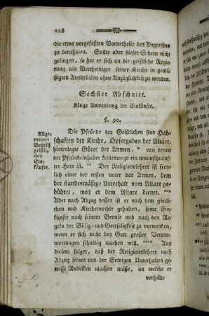 Sechster Abschnitt. Kluge Anwendung der Einkünfte.