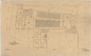 Gsaenger, Gustav; München, Ettalstr. 3; Gethsemane Kirche, Pfarrhaus - Grundriss EG