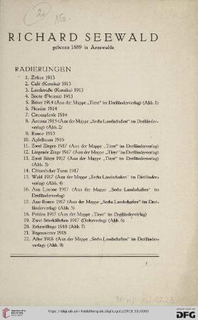 Radierungen (Nr. 1-27a)