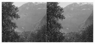 Merok? (Norwegen). Hochseepassagierdampfer der Hapag im Geirangerfjord