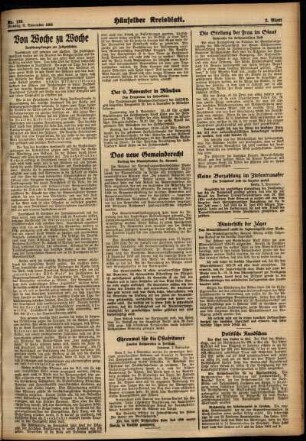 Zweite Ausgabe vom Montag, den 05. November 1934.