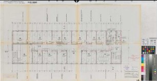 Burgsteinfurt (Steinfurt) Amtsgericht Hauptbau: Grundriß 2. Obergeschoß 1961 1 : 50 59 x 104 Pause Staatshochbauamt Münster Regierung Münster Nr. 34058