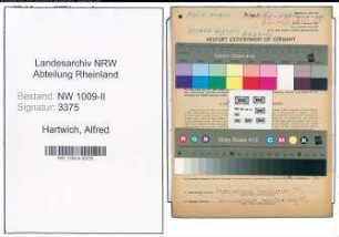 Entnazifizierung Alfred Hartwich , geb. 24.12.1905 (Pfleger)