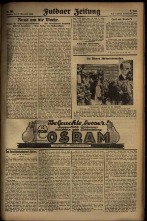 Dritte Ausgabe vom Sonntag, den 10. November 1929.