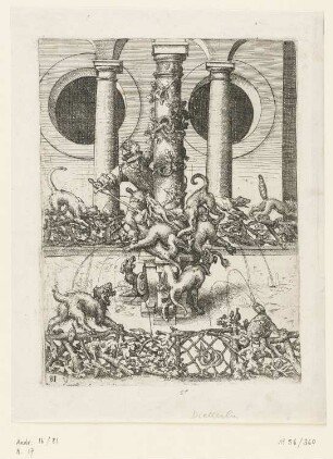 Jagdspringbrunnen, aus: Wendel Dietterlin, Architectura, Nürnberg 1598, S. 81