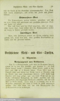Verschiedene Mehl- und Eier-Speisen