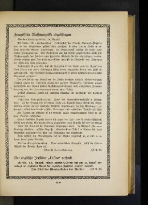 Französische Massenangriffe abgeschlagen.