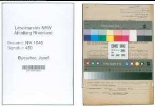 Entnazifizierung Josef Buescher , geb. 21.01.1914 (Amtsbote)