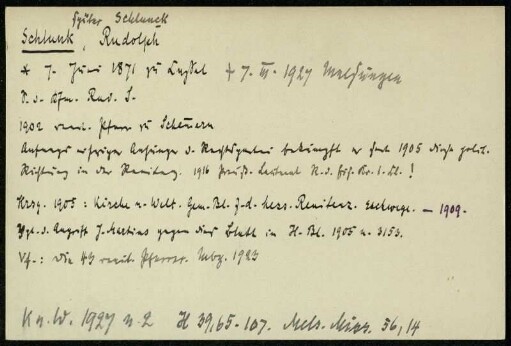 Schlunk, Rudolph