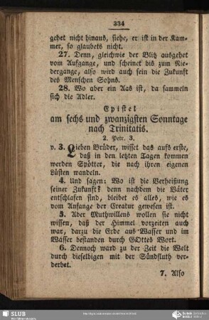 [Am sechs und zwanzigsten Sonntage nach Trinitatis]
