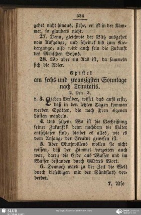 [Am sechs und zwanzigsten Sonntage nach Trinitatis]