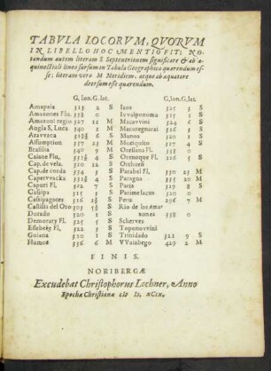 Tabula Locorum, Quorum In Libello Hoc Mentio Fit ...