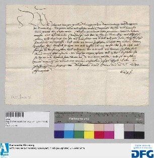 Markgraf Johann von Brandenburg gebietet seinen Amtleuten der Nürnberger Kaufmannschaft zur Frankfurter Fastenmesse Geleit zu geben.