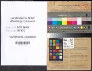Entnazifizierung Elisabeth Vurthmann , geb. 06.07.1907 (Ärztin)