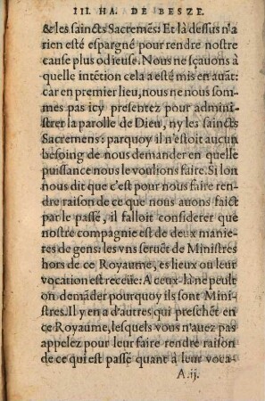 La troisième Harangue, prononcée a Poissy