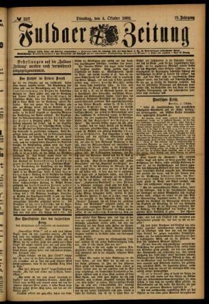 Ausgabe vom Dienstag, den 04. Oktober 1892.