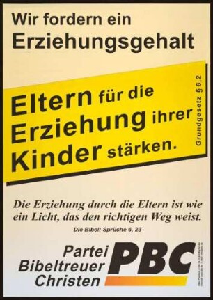 PBC, Europawahl 2009