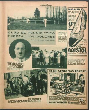 Club de tennis "Tiro Federal" de dolores [Fotografías] : (De la jira de nuestra enviada especial)