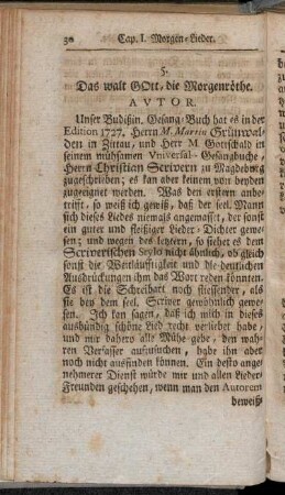 5. Das walt Gott, die Morgenröthe.