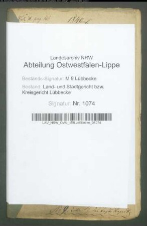 Erblasser: Röscher, Ernst Heinrich, geb. Meier; Erblasser: Röscher, Anne Sophie, geb. Quade:
