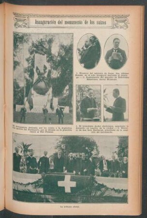 Inauguración del monumento de los suizos - [Ilustración]