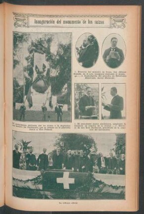 Inauguración del monumento de los suizos - [Ilustración]