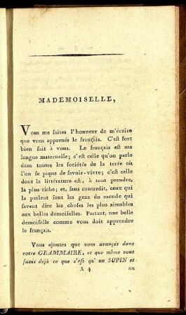 Mademoiselle,