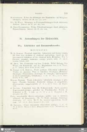 39. Anwendungen der Elektricität