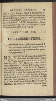 Articulus XIX. De Regeneratione