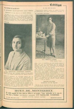 Enlace : [Retrato de] Srta. Adoración Fernández Cabrera, de Cerro Chato, que contrajo enlace el 30 de junio último con nuestro compatriota don Manuel Moreira.