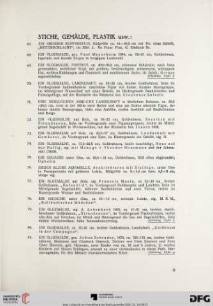 Stiche, Gemälde, Plastik usw. (Nr. 67-88)
